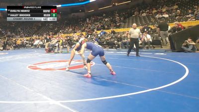120 Class 1 lbs Champ. Round 1 - Evelyn Heintz, Rock Port vs Haley Brooks, Holden