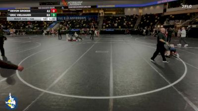 126 lbs 11th Place Match - Eric Vielhauer, Basehor-Linwood HS vs Devon Groess, Albert Lea Area