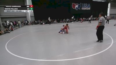 120 lbs Champ. Rd Of 64 - Rocco Gambaiana, MWC Wrestling Academy vs Westin Pollock, Owasso Takedown Club