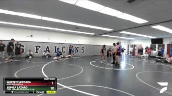 67 lbs Cons. Round 3 - Jonathan Cardiel, Rancho Bernardo Wrestling Club vs Addison Yabur, Savage House