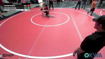 96-100 lbs Rr Rnd 2 - Easton Rowan, Wyandotte Youth Wrestling vs Brayden Stidum, Wild Hogs