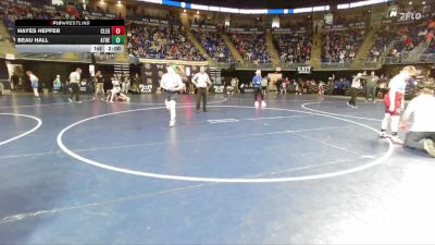 150 lbs Round Of 16 - Hayes Hepfer, Clearfield vs Beau Hall, Athens