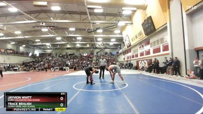 215 lbs Cons. Round 6 - Jayvion Whitt, Barry Goldwater High School vs Trace Bralish, Campo Verde High School