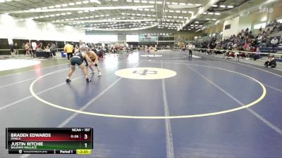 157 lbs Cons. Round 4 - Braden Edwards, Ithaca vs Justin Ritchie, Baldwin Wallace