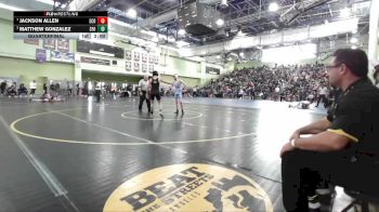 113 lbs Quarterfinal - Jackson Allen, El Camino Real vs Matthew Gonzalez, SAN FERNANDO