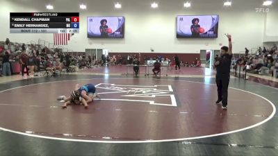 131 lbs Cons. Semi - Kendall Chapman, Unattached vs Emily Hernandez,, Moorpark College
