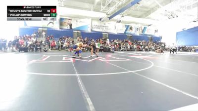 150 lbs Cons. Semi - Brodye Kocher-Munoz, Washburn Rural vs Phillip Bowers, Wichita-Northwest Hs