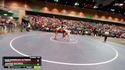 215 lbs Champ. Round 1 - Alex Rodriguez Gutierrez, Wooster vs Antonio Bautista, Spring Creek