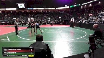 180 lbs Quarterfinal - Noah Escobar, EPBA vs William Robertson, MYW1