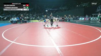3A Boys 144 lbs Champ. Round 1 - Dallen Duncan, McLoughlin Boys vs Connor Devoogd, Glide Boys