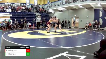 125 lbs. Champ. Round 2 - Toby Goertz, Lafayette (Wildwood) vs Bailey Sontag, Winnetonka