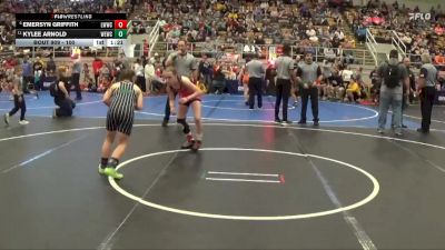 100 lbs Champ. Round 1 - Kylee Arnold, Warner Elite Wrestling Club vs Emersyn Griffith, Lady Warrior Wrestling Club