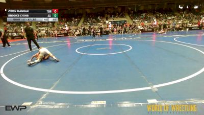 67 lbs Consi Of 16 #2 - Owen Mangan, Team Barracuda vs Brooks Lyons, All I See Is Gold Academy