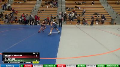 75 lbs 5th Place Match - Eli Richter, West Central Wrestling Club vs Brody Schroeder, MN Elite