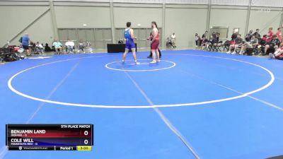 285 lbs Placement Matches (8 Team) - Benjamin Land, Indiana vs Cole Will, Minnesota Red