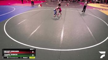 70 lbs Semis (4 Team) - Becket DeRosier, Brainerd vs Tianna Skibicki, Roseau