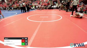 60 lbs Rr Rnd 1 - BentLee Potter, Clinton Youth Wrestling vs Jackson Hermann, Untouchables 14U