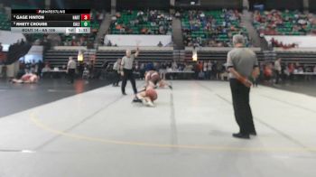 6A 106 lbs Champ. Round 1 - Rhett Crouse, Calera vs Gage Hinton, Hartselle