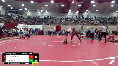 285 lbs Champ. Round 2 - Cordarrll Mcfee, Elkhart Central vs Evan Nordhoff, Intense Wrestling Club