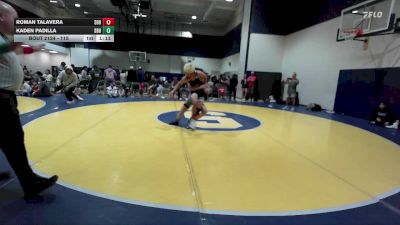 115 lbs Champ. Round 2 - Roman Talavera, Villa Park High School vs Kaden Padilla, Alta Loma