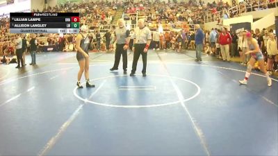 130 lbs Quarterfinal - Allison Langley, LEBANON WRESTLING vs Lillian Lampe, Unattached