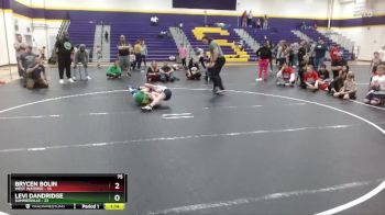 75 lbs Round 5 (6 Team) - Brycen Bolin, West Wateree vs Levi Dandridge, Summerville