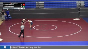 133 lbs Semifinal - Ryan Goddard, Wisconsin Eu Claire vs Mason Dewing, Wisconsin Eu Claire