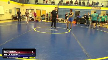 150 lbs Quarterfinal - Dayven Cuba, Abilene Kids Wrestling Club vs Phillip Bowers, Kanza FS/GR Wrestling Club