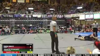 152 lbs Quarterfinal - Drew Bretz, Hoxie vs Francis Stuhlsatz, Garden Plain