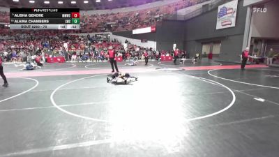 70 lbs Semifinal - Alisha Genore, Milton Monsters Wrestling Club vs Alaina Chambers, Lancaster Wrestling Club