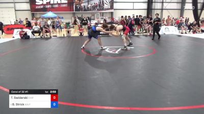 74 kg Consi Of 32 #1 - Tyler Swiderski, Chippewa Wrestling Club vs Braxton Strick, Southern Illinois Regional Training Center