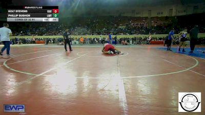 175 lbs Consi Of 32 #1 - Kolt Stevens, Fort Gibson Youth Wrestling vs Phillip Bushor, Lawton IKE