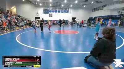 84 lbs Round 3 - Helton Spilski, Wright Gladiators vs Cameron Layher, Douglas WC