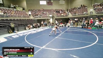 83 lbs Cons. Semi - Jaxon Brynildson, Team Grand Valley Elite vs Kruz Davidson, JWC