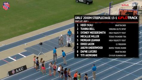 Girls' 2k Steeplechase, Finals 1 - Age 15-16
