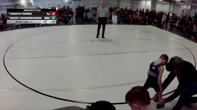 1 lbs Round 1 - Hudsyn Forbes, Plainview vs Wacey Wasserburger, Midwest Destroyers Wrestling Club