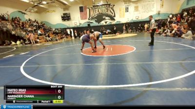 285 lbs Cons. Round 3 - Narinder Chana, Everett vs Mateo Irias, Lake Washington