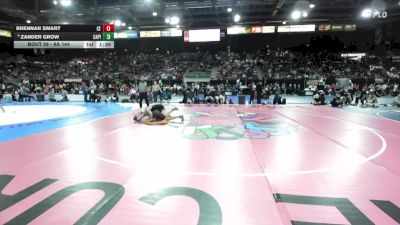 6A 144 lbs Champ. Round 1 - Zander Grow, Capital vs Brennan Smart, Centennial