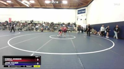 131 lbs Quarterfinal - Zorina Johnson, Unattached vs Janie Houser, Menlo College