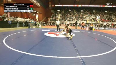 2A-215 lbs Cons. Round 1 - Kyler Nelson, Cokeville vs Keen Schmaus, Tongue River