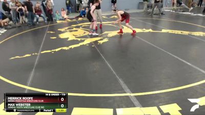 119 lbs Round 1 - Max Webster, Juneau Youth Wrestling Club Inc. vs Merrick Roofe, Nikiski Freestyle Wrestling Club