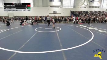 62 lbs Cons. Round 3 - Wyett Sischo, Falconer Youth Wrestling vs Justin Milks, SVEC Eagles