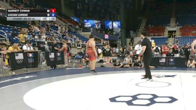 285 lbs Champ. Rd Of 16 - Garrett Cowan, North Dakota vs Lucian Lorenz, Wisconsin