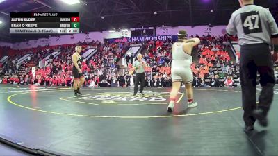 215 lbs Semifinals (8 Team) - Justin Elder, Davison HS vs Sean O`Keefe, Brighton HS