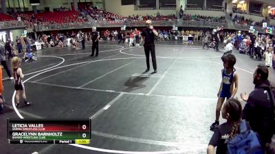 40-42 lbs Quarterfinal - Gracelynn Barnholtz, Bayard Wrestling Club vs Leticia Valles, Gering Wrestling Club