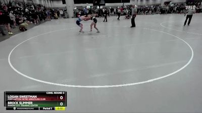 120 lbs Cons. Round 3 - Brock Slimmer, Kansas City Training Center vs Logan Sweetman, Fort Lupton Metro Wrestling Club