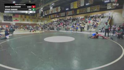 92 lbs Cons. Round 3 - Ethan Jimenez, Inland Elite Wrestling Club vs Brody Blackburn, MTC - MANTANONA TRAINING CENTE