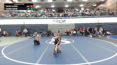 49 lbs Champ. Round 1 - Jasper Tarvin, Lakeland Wrestling Club vs Zayne Latimer, Grangeville Youth Wrestling Club