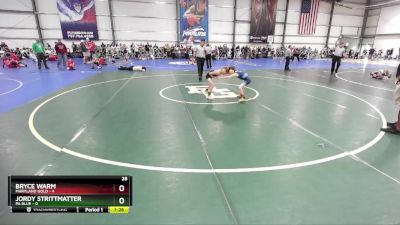 52 lbs Rd# 3 12:00pm Friday - Bryce Warm, Maryland GOLD vs Jordy Strittmatter, PA Blue