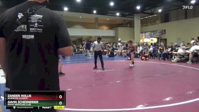 100 lbs Cons. Round 2 - Zander Hollis, Gladiator Academy vs Gavin Schexneider, Rayne Wrestling Club